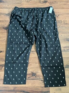 Polo Ralph Lauren Pony Print Pajama Pants ‘Black White’ (size mens 3XL)